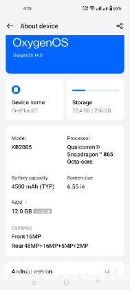 OnePlus 8T 12GB/256GB